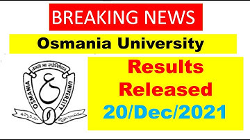 OU Results Released  || OU UPDATES.COM