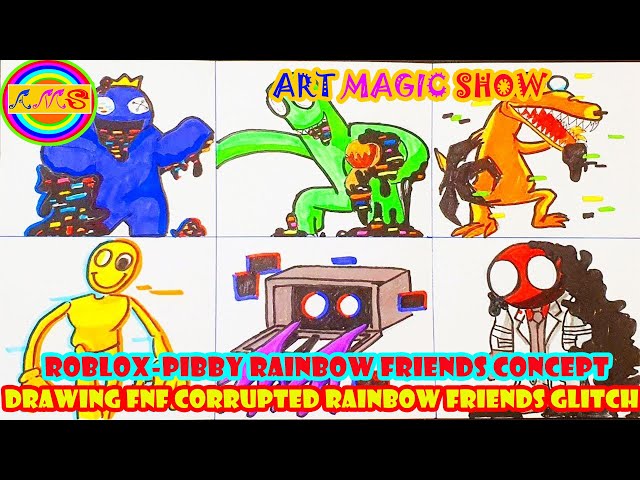 Drawing - Corrupted Pibby Rainbow friendsㅣParanoid meme Roblox animation  flipaclip 