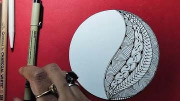Tangle to New Year (5) - Step by Step guided Zentangle tutorial by CZT Sanyukta Saxena