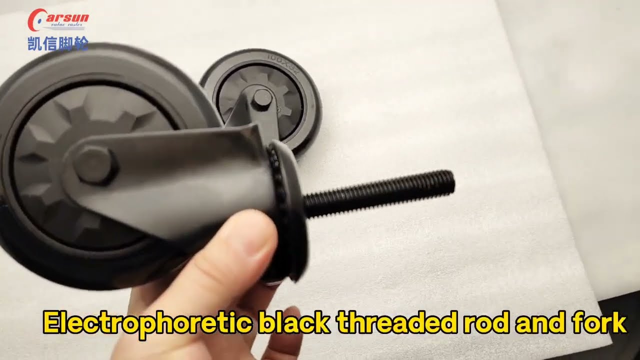 OEM Custom thread stem casters Medium 4 Inch Pu Casters Threaded Stem Swivel Caster Wheels