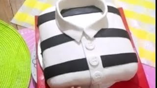 T-shirt cake for men/ how to make shirt cake design/fondant shirt cake
