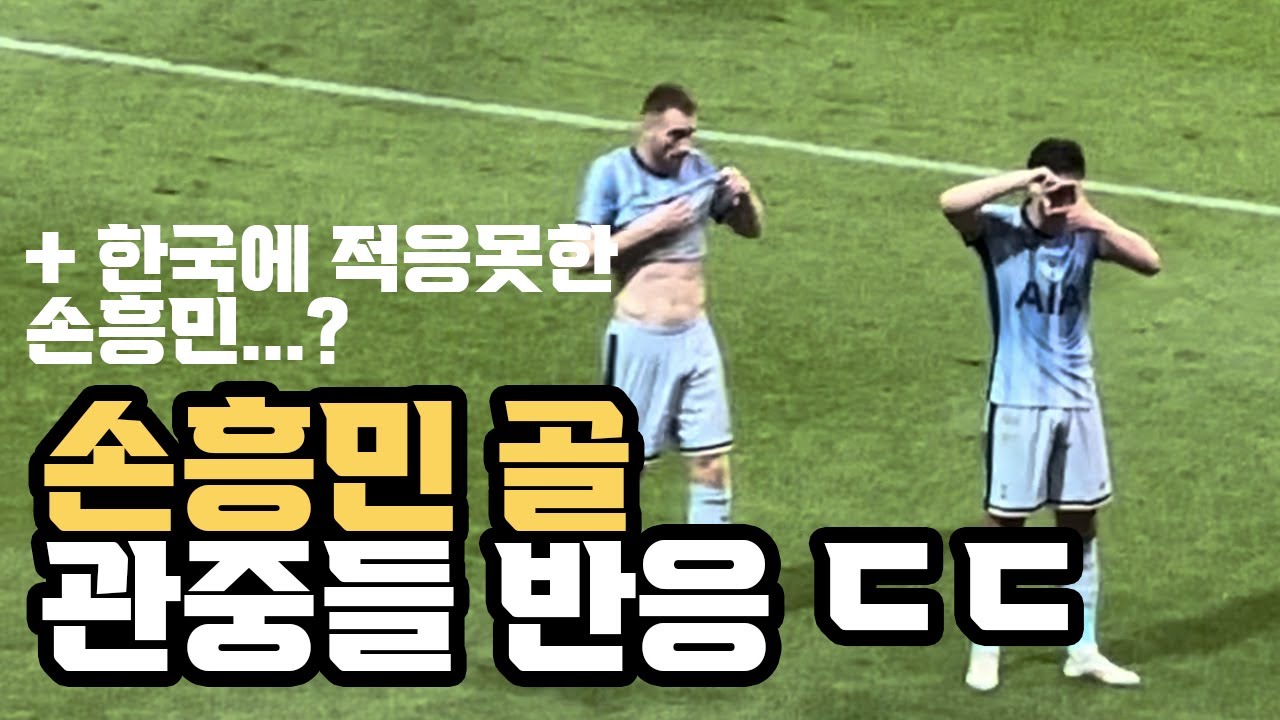 손흥민 미친 감아차기에 난리난 관중석ㅋㅋㅋ 최고의 순간 토트넘 vs 팀K리그 손흥민 골 세레모니 직캠 | - YouTube