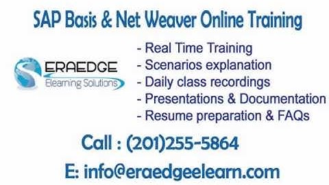 SAP Basis & Net Weaver Administration Online Training | Part 5 - HD