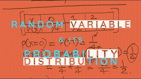 Part 5: Random Variable, Its Probability Distribution, Mean & Standard Deviation | Probability