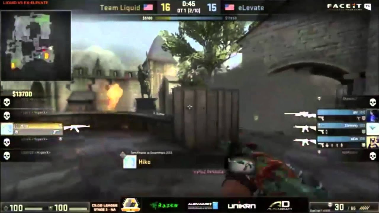cs go hacks CS:GO - Hiko Unreal Flickshot With AK vs Team eLevate @ FACEIT League