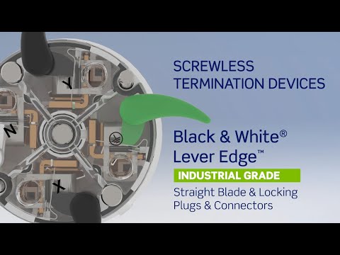 Leviton Black & White® Lever Edge™ Plugs & Connectors | Screwless Wiring for Fast, Secure Installs - video from Leviton