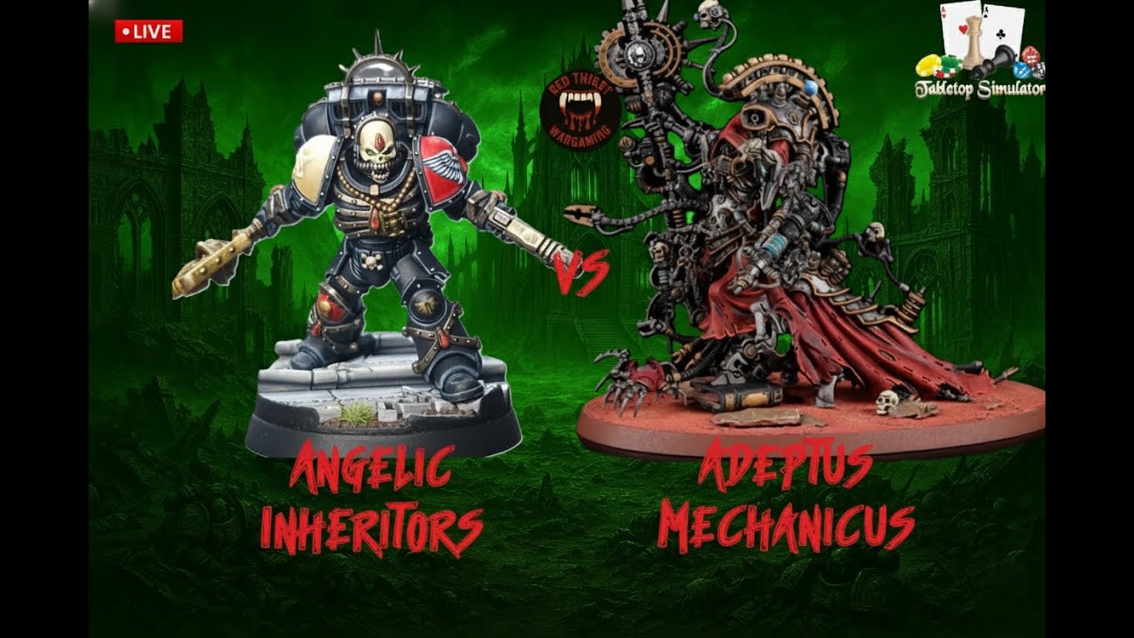 Blood Angels vs Adeptus Mechanicus! Warhammer 40k Tabletop Simulator (TTS)!