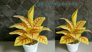 tanaman aglonema dari plastik kresek/how to make aglonema from plastic bag