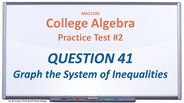 MAC1105 Practice Test #2: Q41, Graph the System of Inequalities