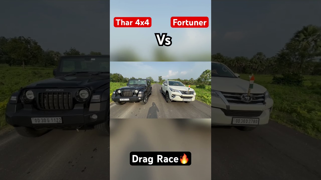 Thar vs Fortuner Drag Race 🔥🚀 