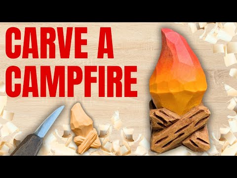 How to Carve a Campfire - Beginner Whittling Project, Full Tutorial