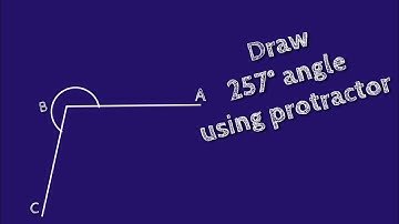 How to draw 257 degree angle using protractor. shsirclasses.