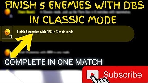 FINISH 5 ENEMIES WITH DBS IN CLASSIC MODE | HOW TO COMPLETE FINISH 5 ENEMIES WITH DBS IN BGMI | PUBG