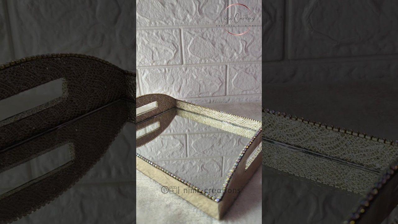 DiY Tray Using Cardboard| DiY Mirror Tray 