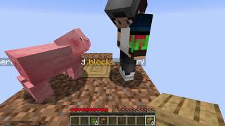 Minecraft Bir Blok İki Adam Bölüm 1 - Bir Sürü Hayvan Çıktı