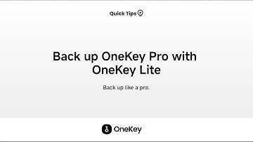 How to Back up OneKey Pro with OneKey Lite #bitcoin #crypto #safety