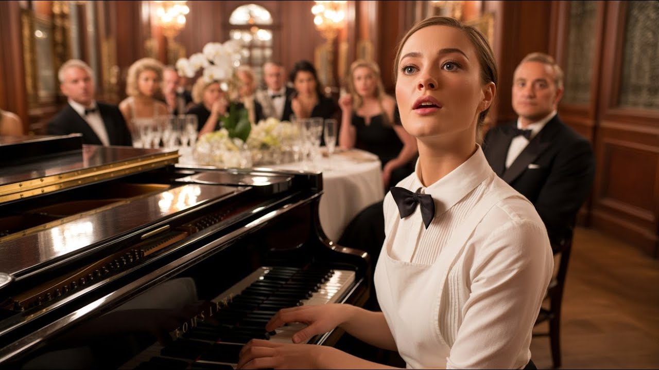 Waitress Steps to the Piano — The elite Crowd Couldn’t Believe Their Ears...