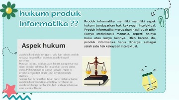 aspek ekonomi dan hukum produk informatika
