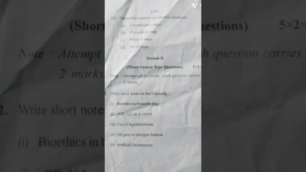 msc 4th sem. botany question paper 2023