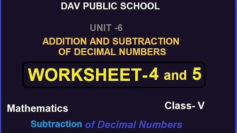 dav class 5 maths unit 6 worksheet 4 worksheet 5