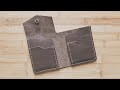 Making a Leather Minimalist Fold Wallet｜free PDF pattern