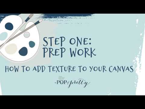 How to Paint Abstract Art: Prep Work - Adding Texture to Your Canvas Before You Begin to Paint