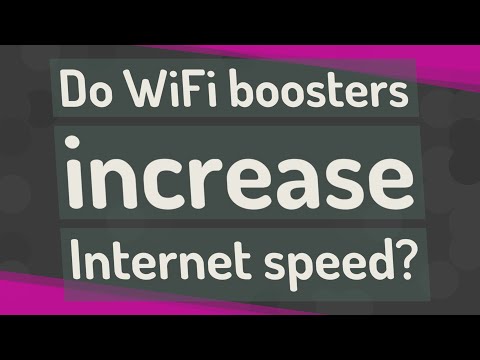 Do WiFi boosters increase Internet speed?