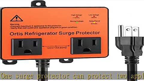 Refrigerator Surge Protector, Ortis Double Outlet Voltage Protector for Home Appliances with Time D