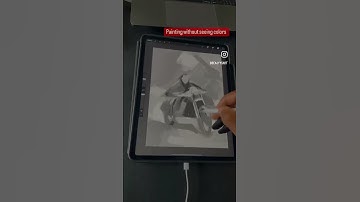 Painting without seeing colors | procreate #shorts