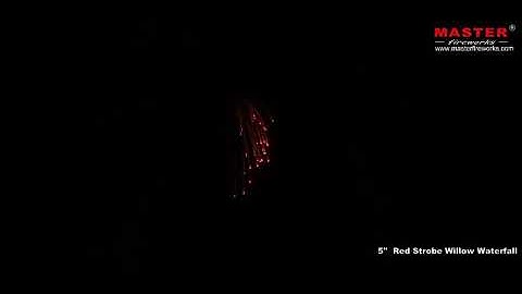 Wholesale 1.3G 5 Inch Red Strobe Willow Waterfall Shells Fireworks