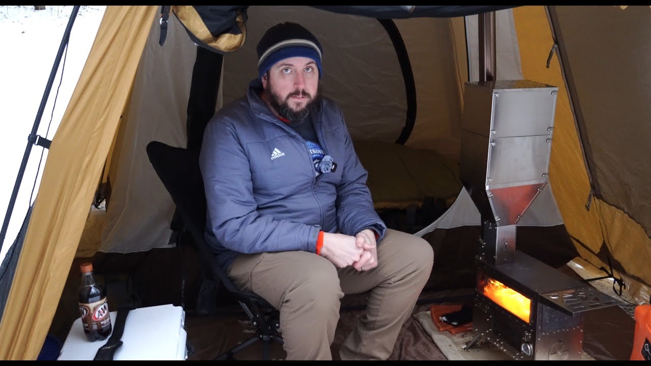 Winter Hot Tent Camping Below Freezing | Cozy Cold-Weather Camp | Raccoon Creek State Park