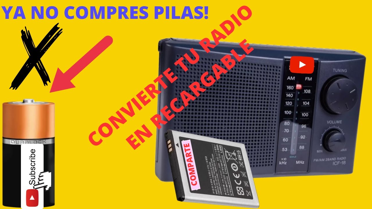 Cómo_convertir_radio_de_pilas_a_recargable. YouTube