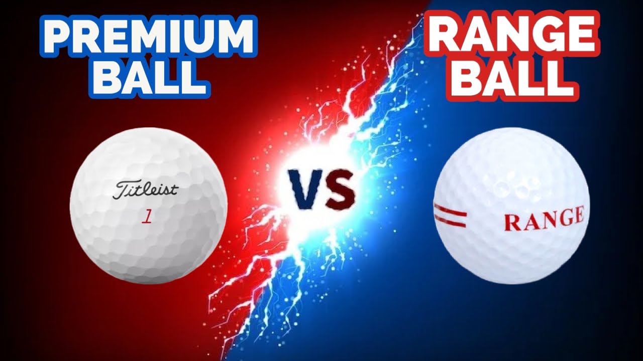 RANGE BALL v PREMIUM BALL golf ball comparison! YouTube