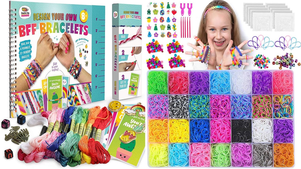 VENSEEN Rubber Band Bracelet Kit 12000 Loom Bracelet Making Kit in 28  Color Rubber Bands Bracelet Making Kit for Kids Girls Weaving DIY Crafting  Gift  Amazonca Toys  Games