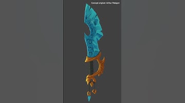 Stylized Sword - blender and Substance painter