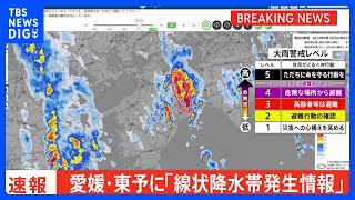 愛媛県に「線状降水帯発生情報」発表　大雨による水害や土砂災害などの危険度が急激に高まっているおそれ｜TBS NEWS DIG