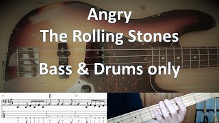 The Rolling Stones Angry Bass & Drums   Cover Tabs Score Notation Chords Transcription
