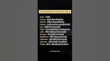 How Dangerous Zodiac Signs You Are | The Dark Side of Each Zodiac #zodiac #astrology #horoscope