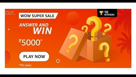 Amazon Funzone WOW SUPER SALE Quiz Answers Today|22 March 2023|@dailyquiztime