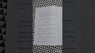 Bca 5th semester paper java programming punjabi university patiala java bca 5th sem #motivation #bca