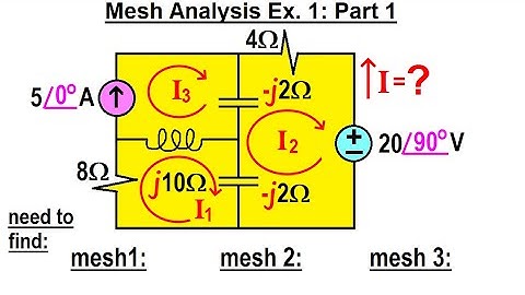 Electrical Engineering: Ch 11 AC Circuit Analysis (12 of 34) Mesh Analysis Ex. 1 (Part 1)