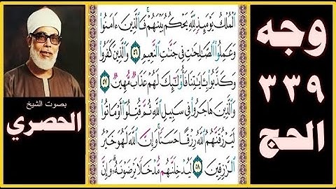 صفحة 339 - سورة الحج - الملك يومئذ لله يحكم بينهم فالذين آمنوا وعملوا الصالحات في جنات النعيم