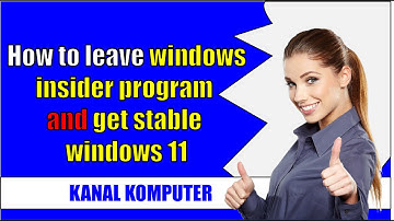 Cara mendapatkan windows 11 stable version dan keluar dari windows insider program