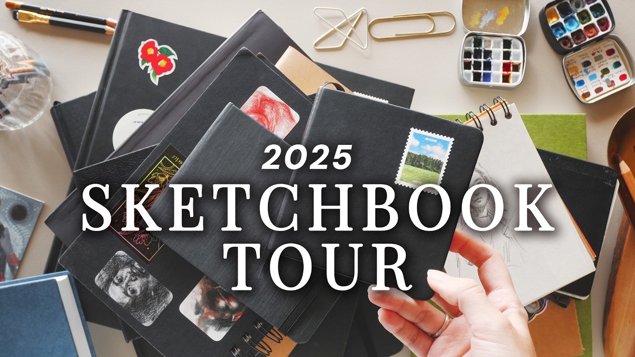 all my sketches this year... II SKETCHBOOK TOUR 2025 - YouTube