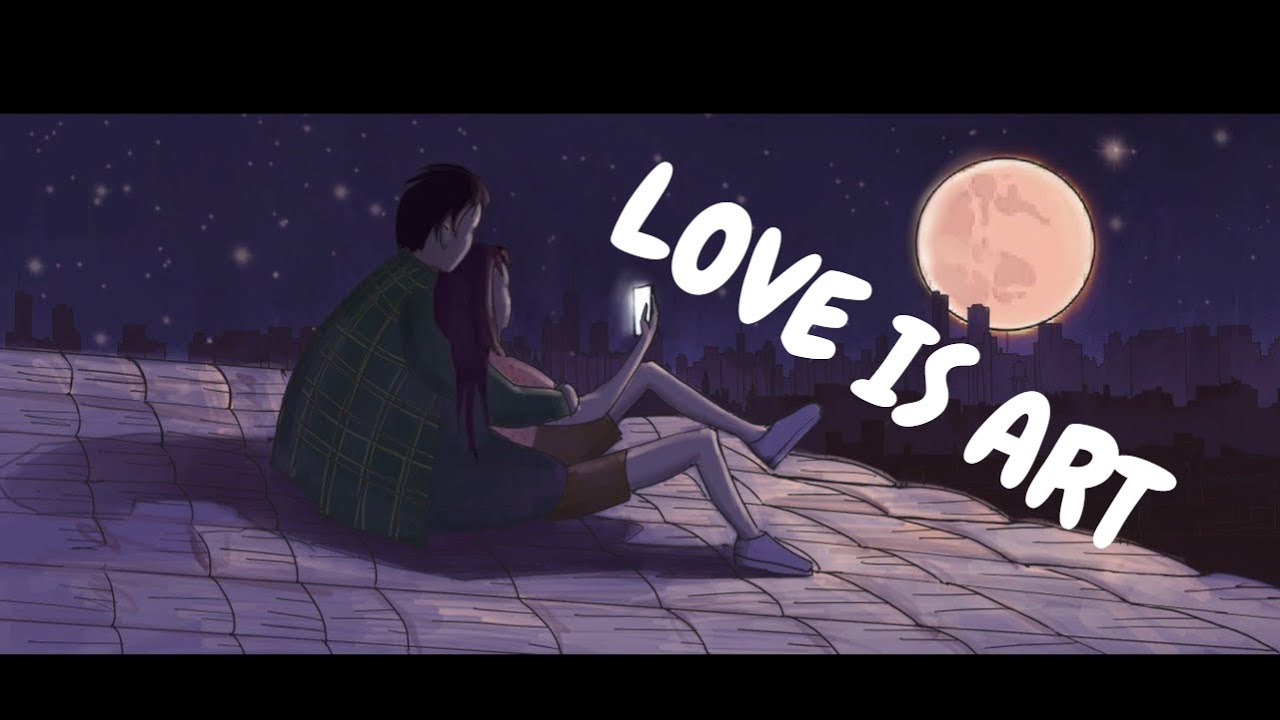 HOW TO DRAW "LOVE IS ART" SPEEDPAINT DIGITAL PAINTING YouTube