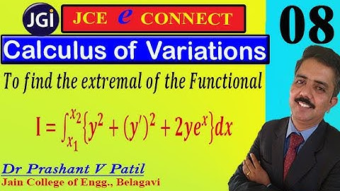 How to find Extremal || of ∫{𝒚^𝟐+(𝒚′ )^𝟐+𝟐𝒚𝒆^𝒙 }𝒅𝒙 || Calculus of Variations ||  Dr Prashant Patil
