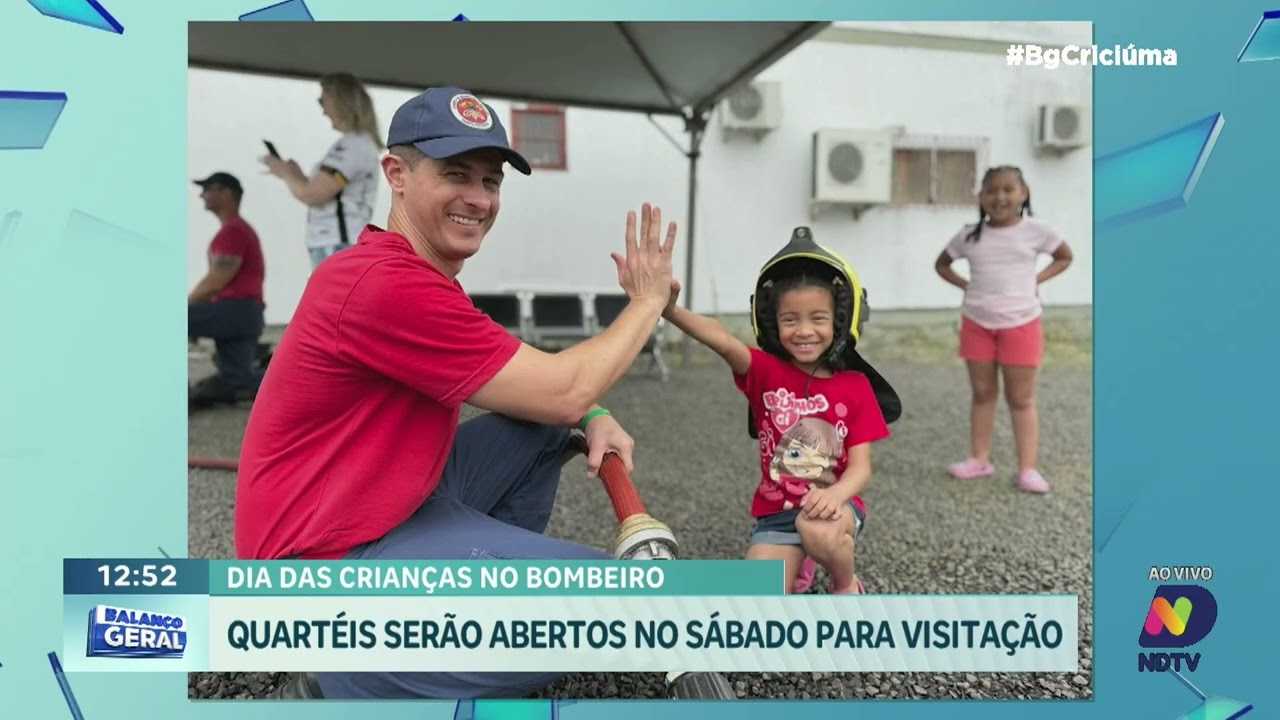 Bombeiros de Criciúma preparam programação para o dia das crianças