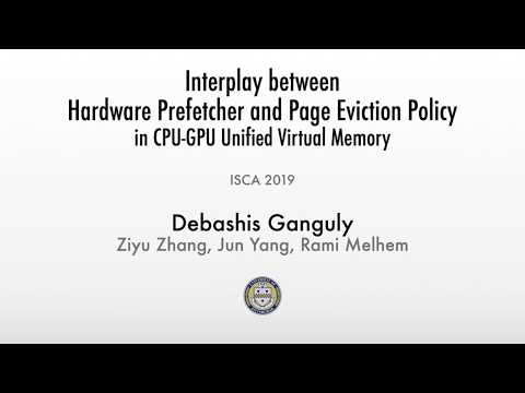 ISCA 2019 LightningTalk: Interplay between Hardware Prefetcher and Page Eviction Policy