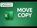 How to Move and Copy Data in Excel (Beginner)