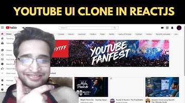 Build a Youtube Material UI Clone Using React.js in Browser Using JSX & Components [LIVE CODING]